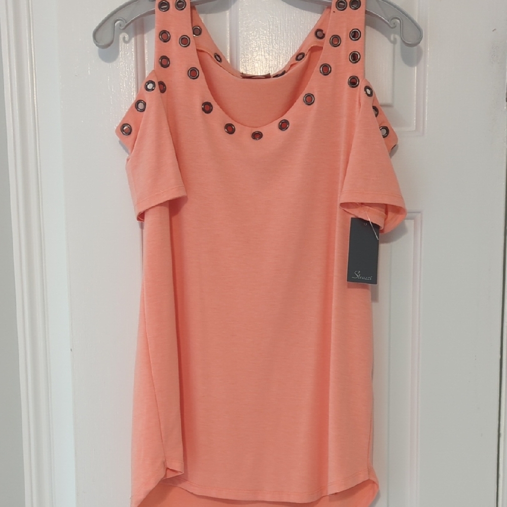 NWT Strazzi Cold Shoulder Top. Size S